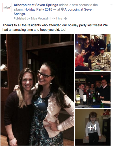 Holiday Party Social Post Example