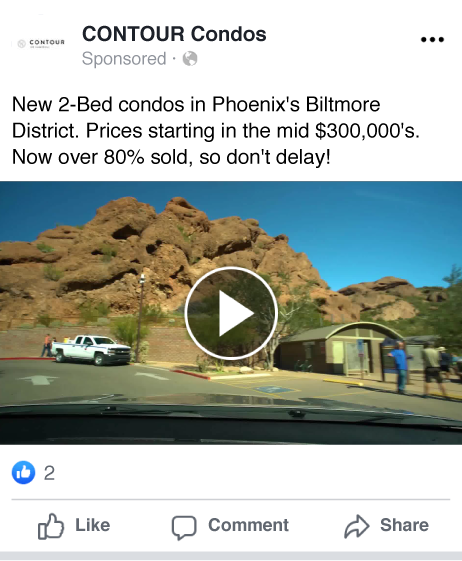 Contour Condos Facebook Video Ad Example