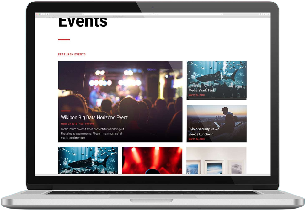 Events Web Mockup