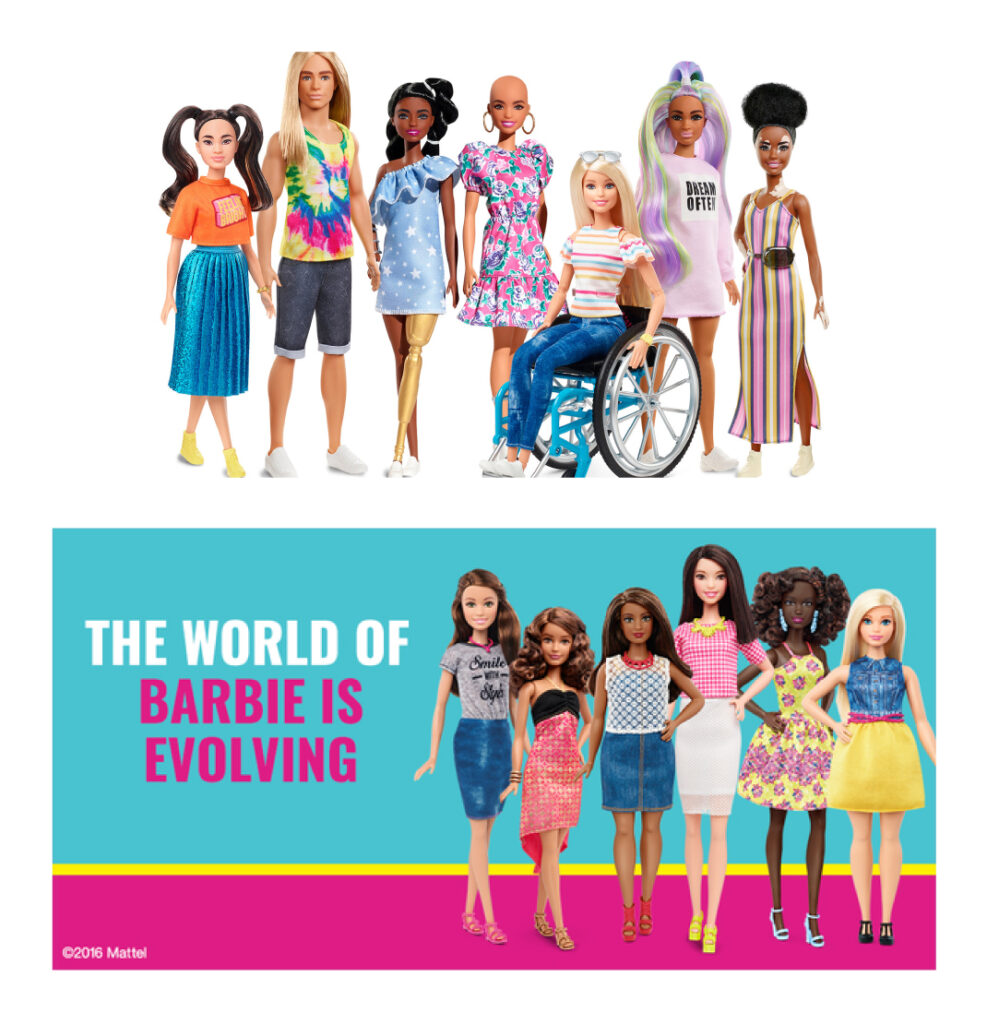 Barbie Rebrand Before & After Blog Graphic