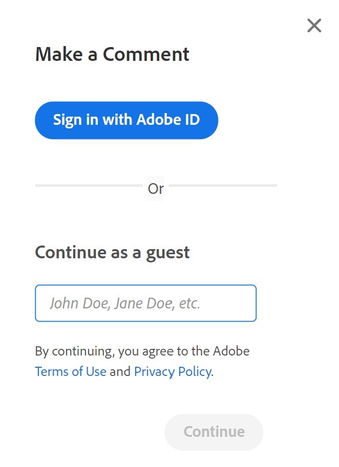 Sign in to Adobe XD screenshot