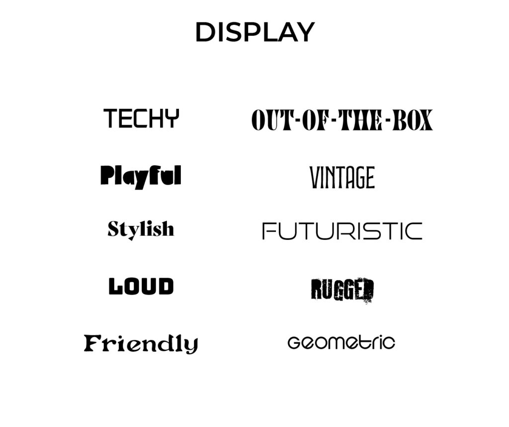 Display Typography Examples