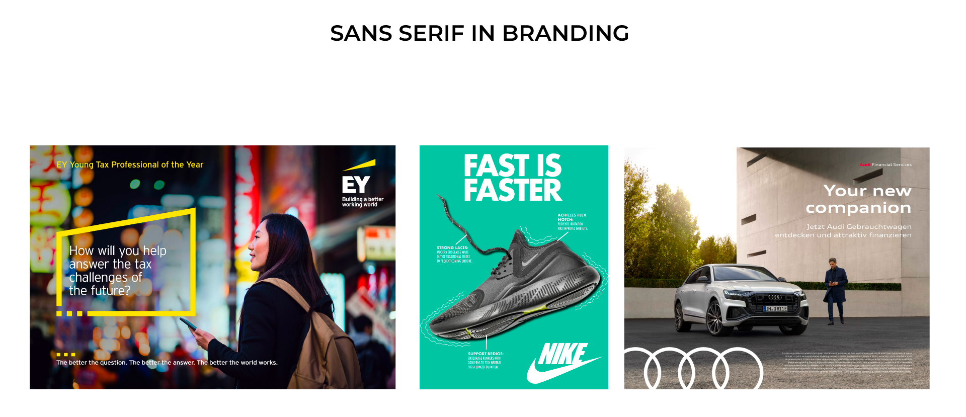 Sans Serifs in Branding Examples