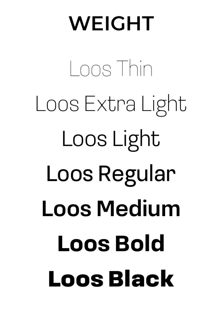 Font Weight Example