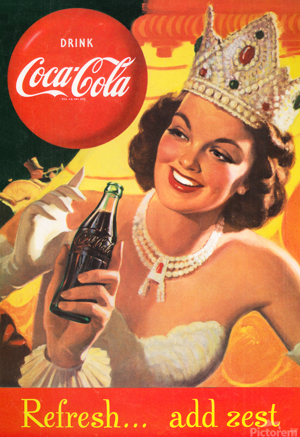 1963 Coca-Cola ad reading "Refresh... add zest"