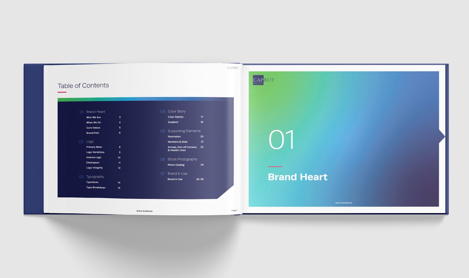 Brand Guidelines Table of Contents Example