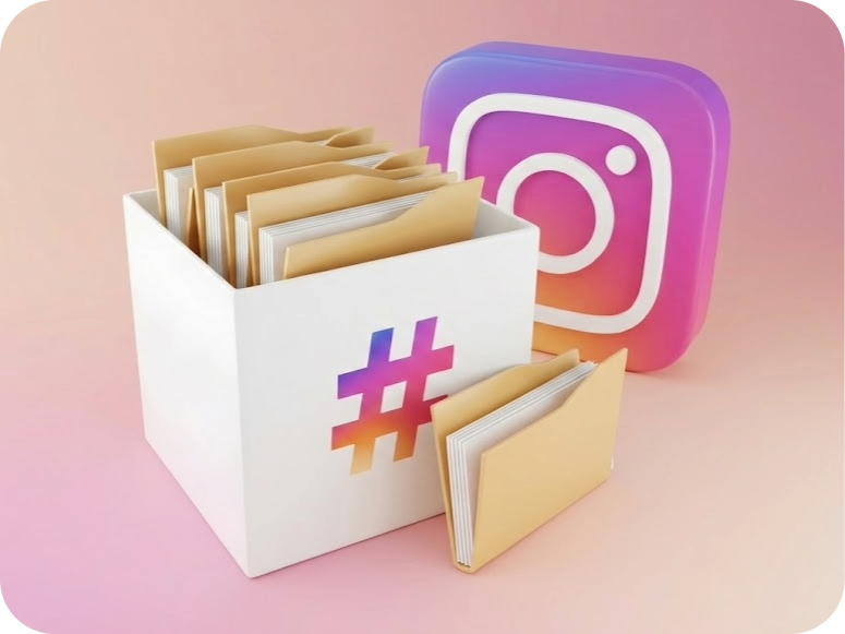 Instagram Hashtag Categorization visual example of filing versus reach growth.